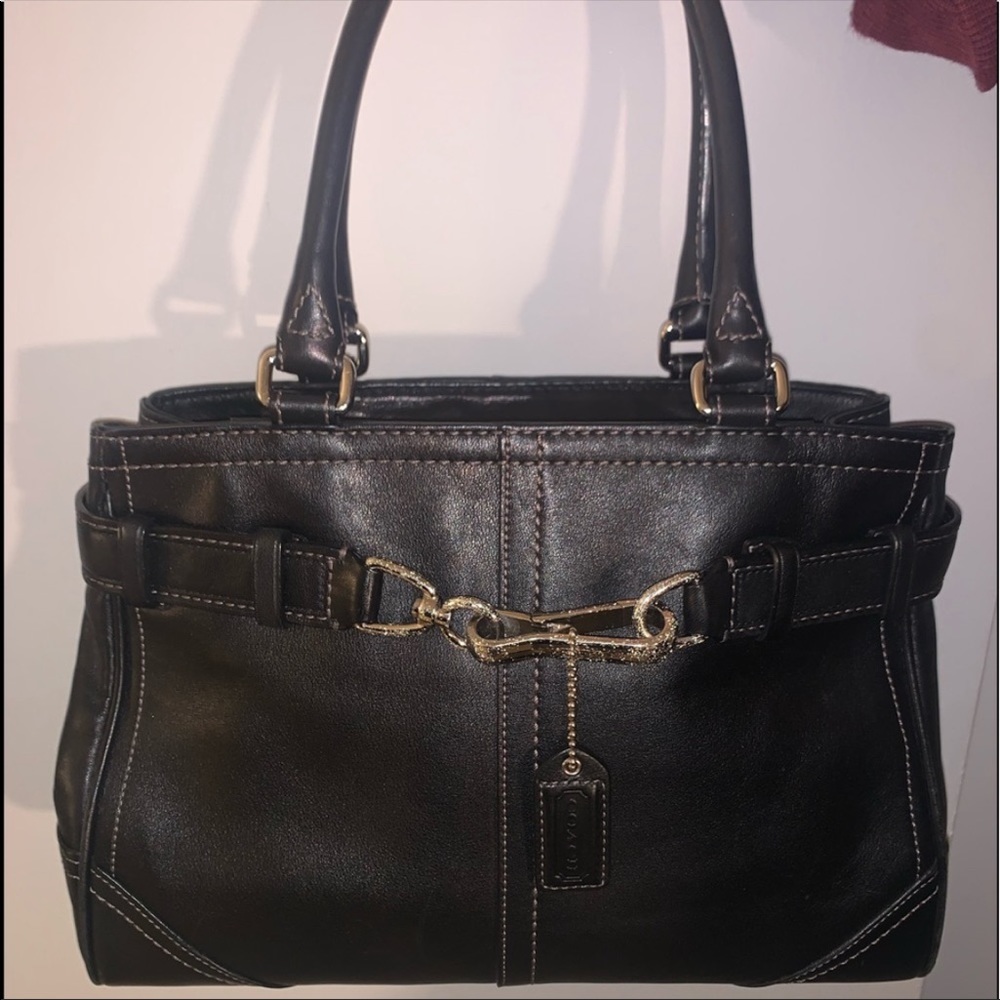 Vintage Coach Black Leather 11200